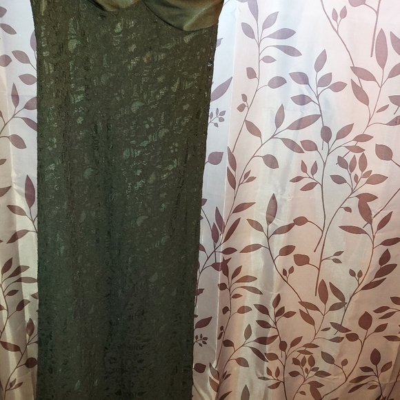 Calvin Klein Long Black Lace Dress - Picture 7 of 15